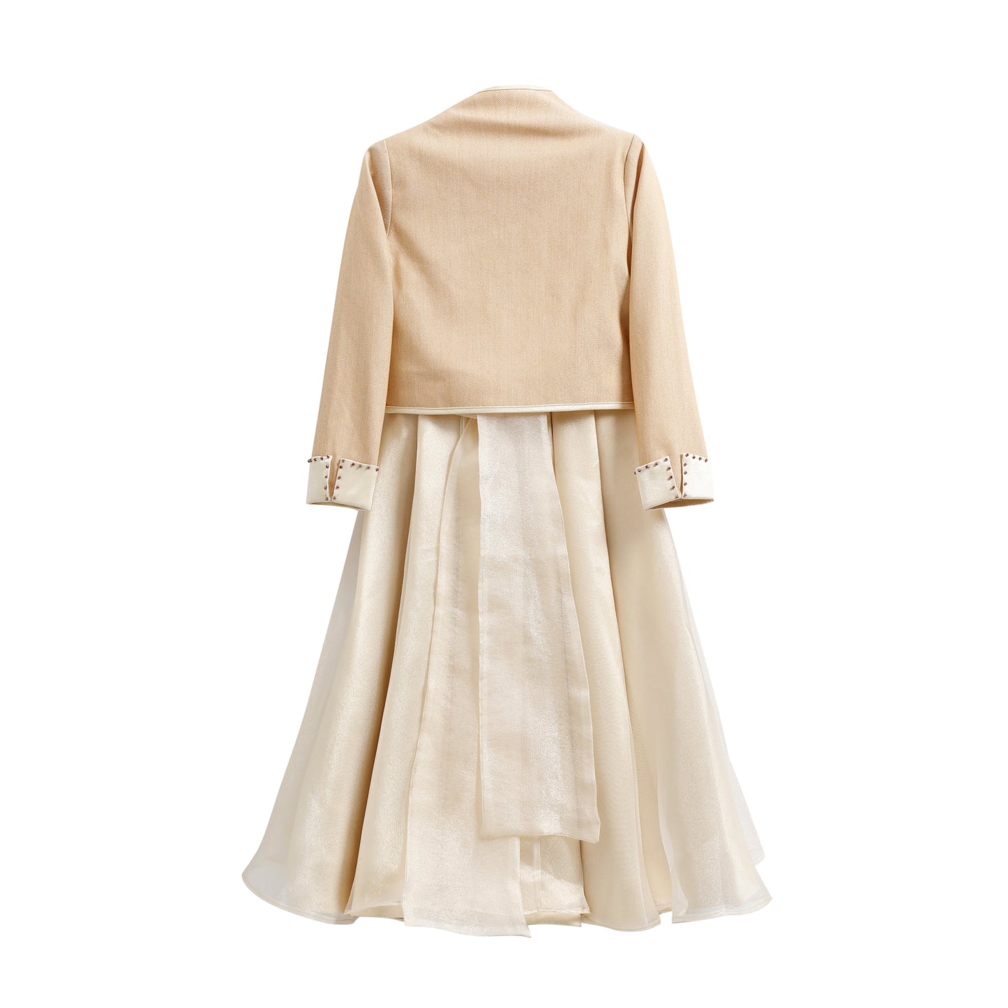 女童香槟礼服套裙