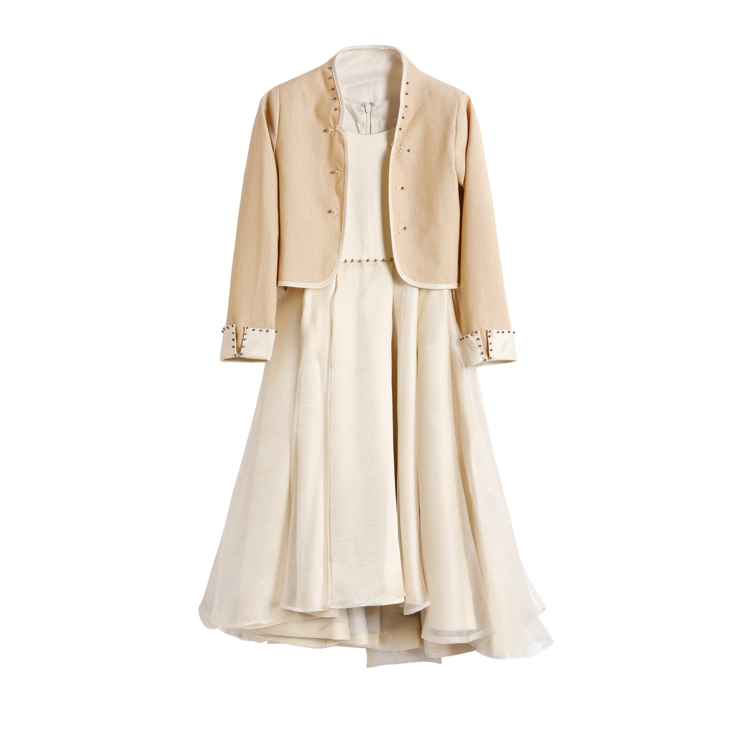 女童香槟礼服套裙