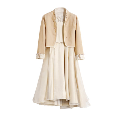 女童香槟礼服套裙