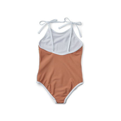 女童玫瑰粉泳装