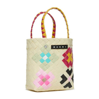 女童卡其色编织手提包(高18x宽16x深8cm)