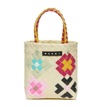 女童卡其色编织手提包(高18x宽16x深8cm)