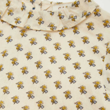 女婴米色棉衬衫