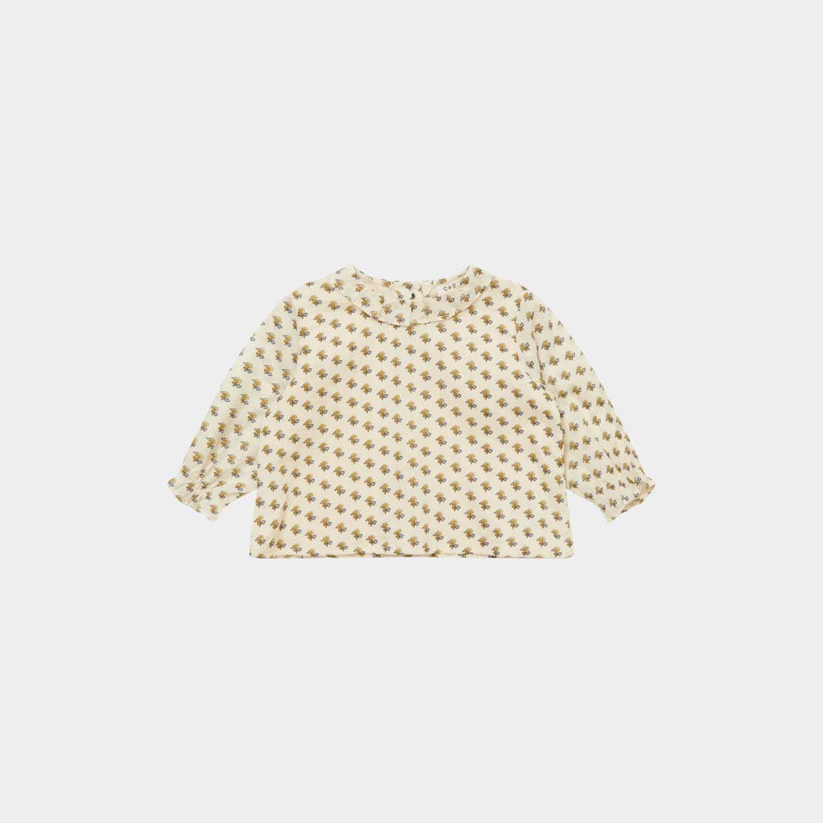 女婴米色棉衬衫