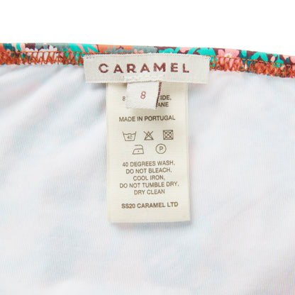 女童绿色碎花泳装