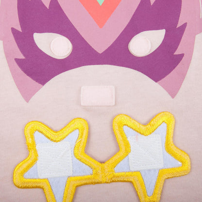 Barley Girls Pink Super Stella Heroes T-Shirt With Star Patches