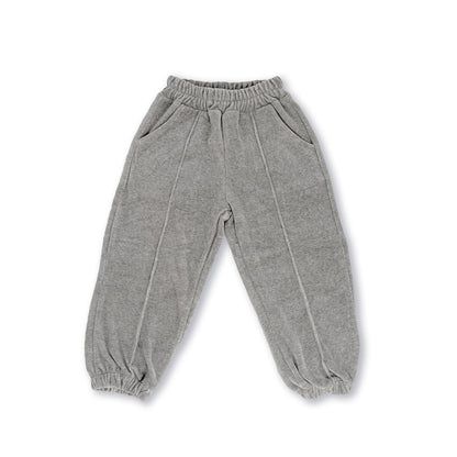 女童灰色棉长裤