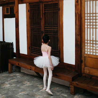 女童粉色芭蕾舞连体衣