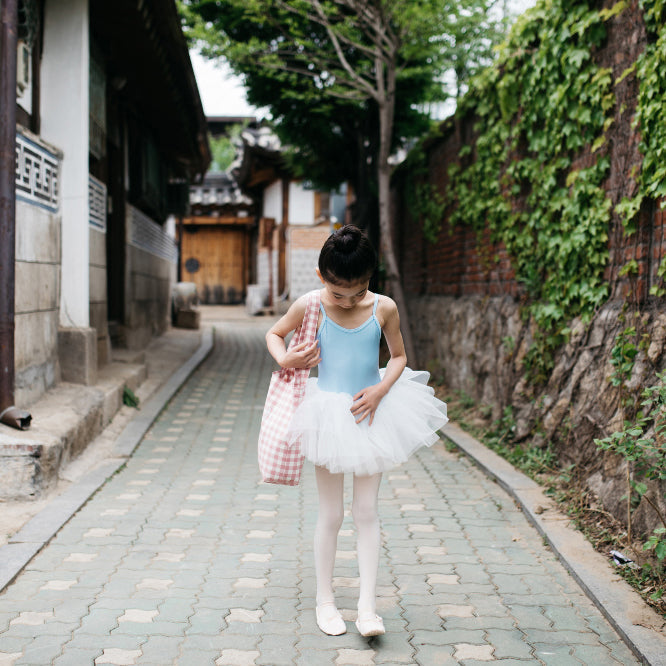 女童蓝色芭蕾舞连体衣