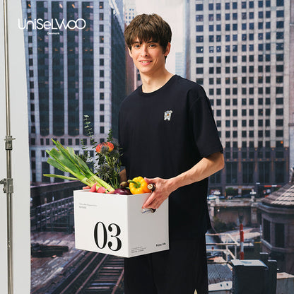 成人款藏青色三防短袖T恤