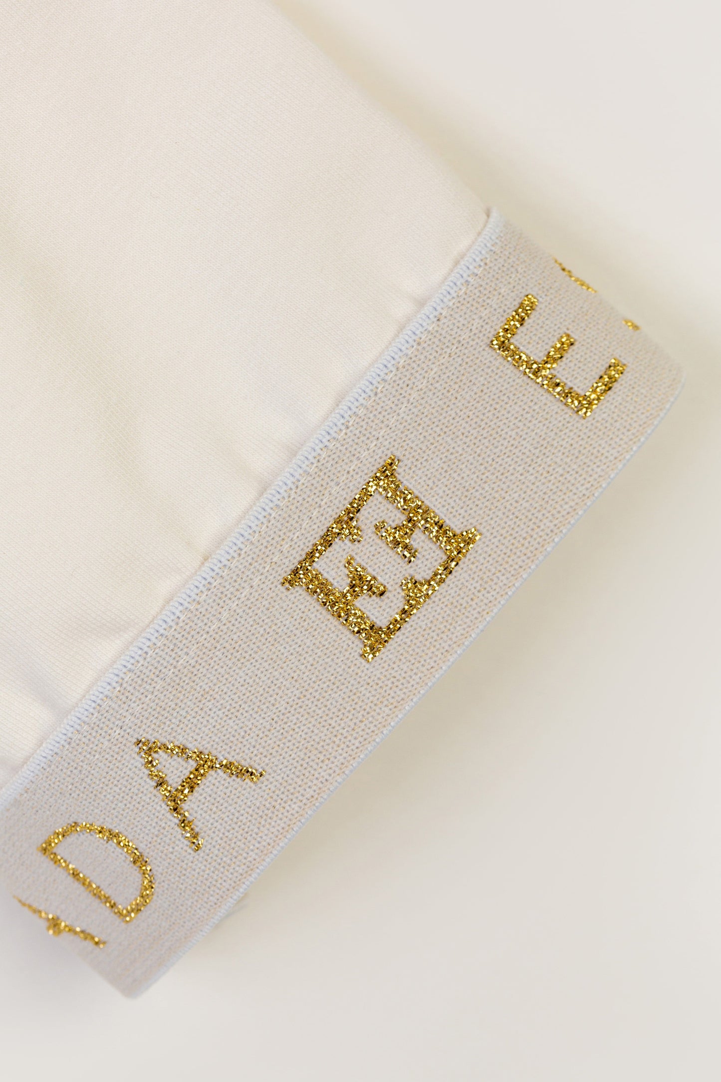 Girls Embroidered Logo T-Shirt in Ivory