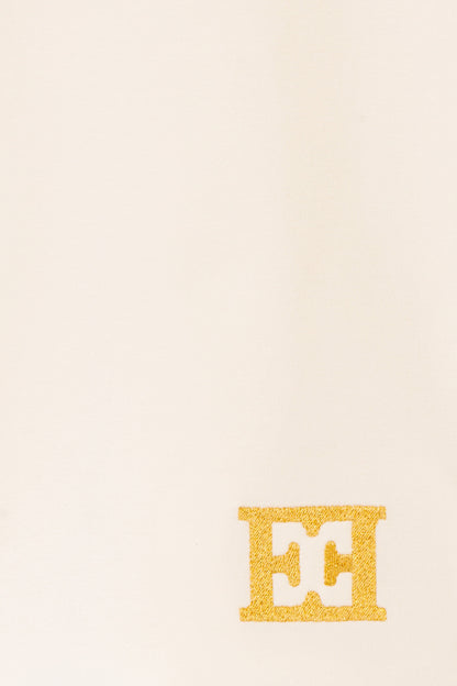 Girls Embroidered Logo Bottoms in Ivory