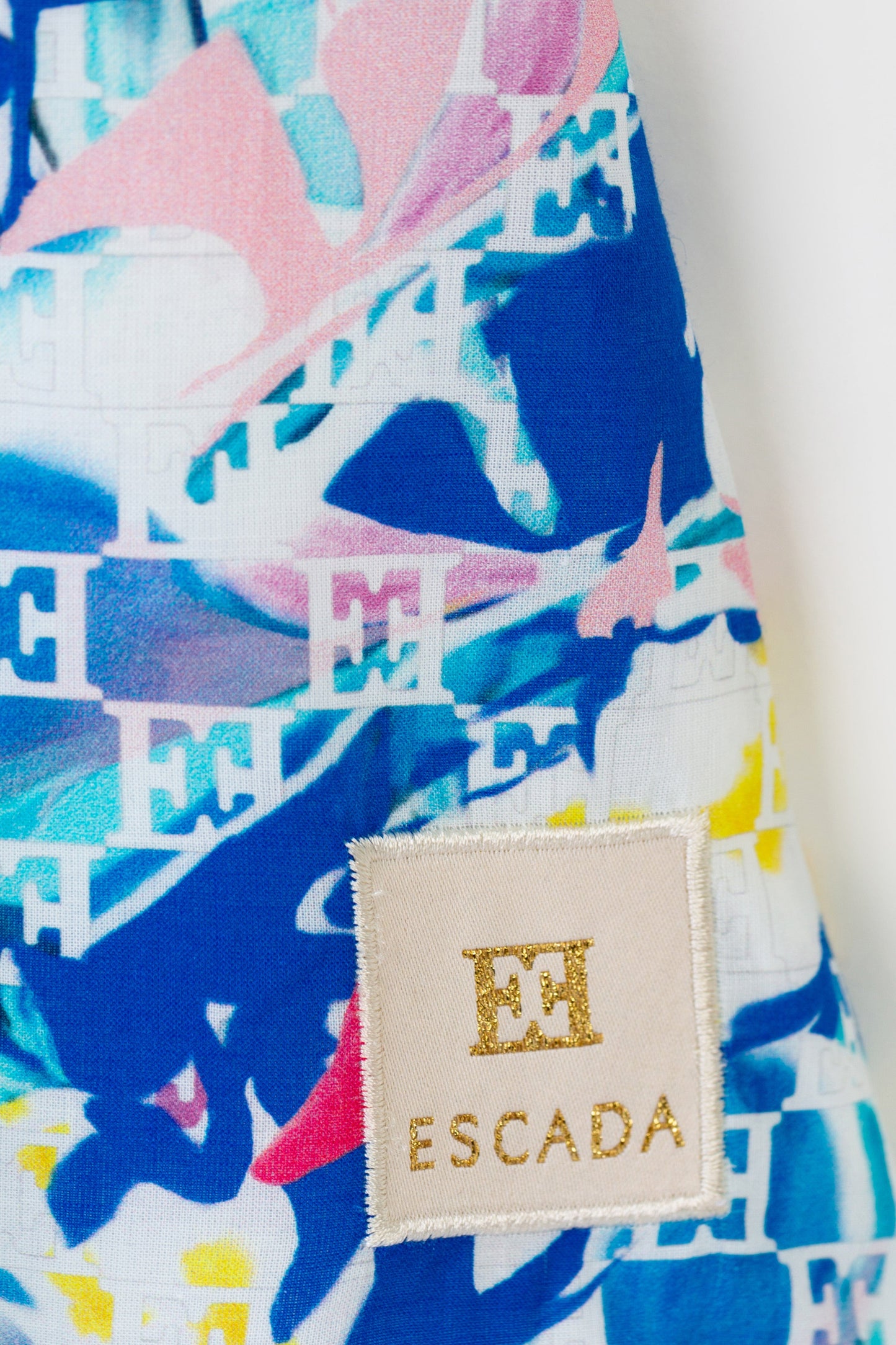 Girls Batiste Printed Dress in Blue