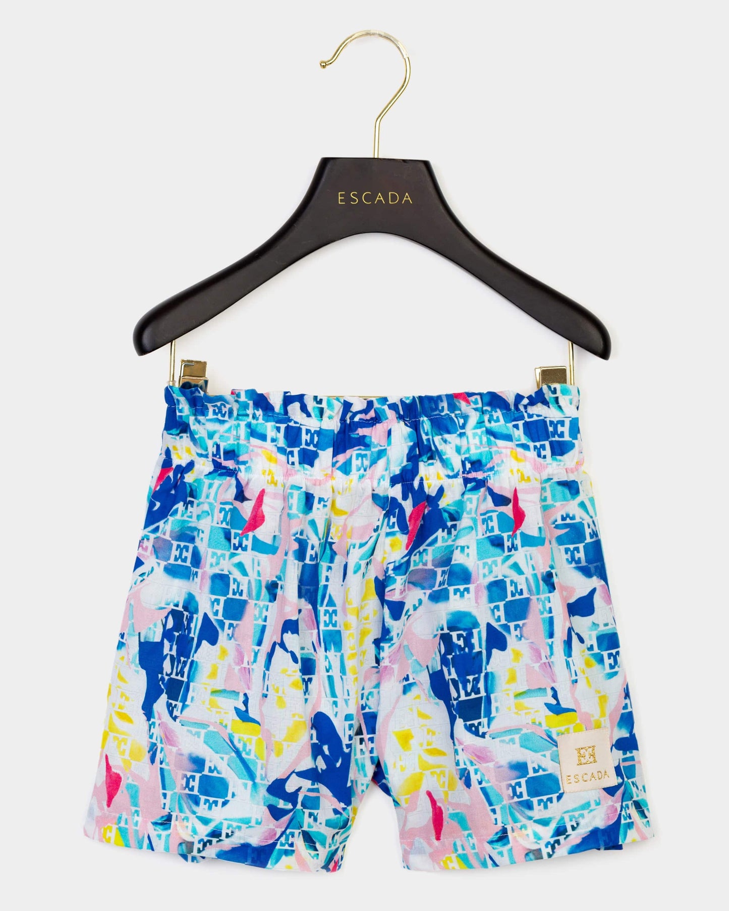 Girls Batiste Printed Shorts in Blue