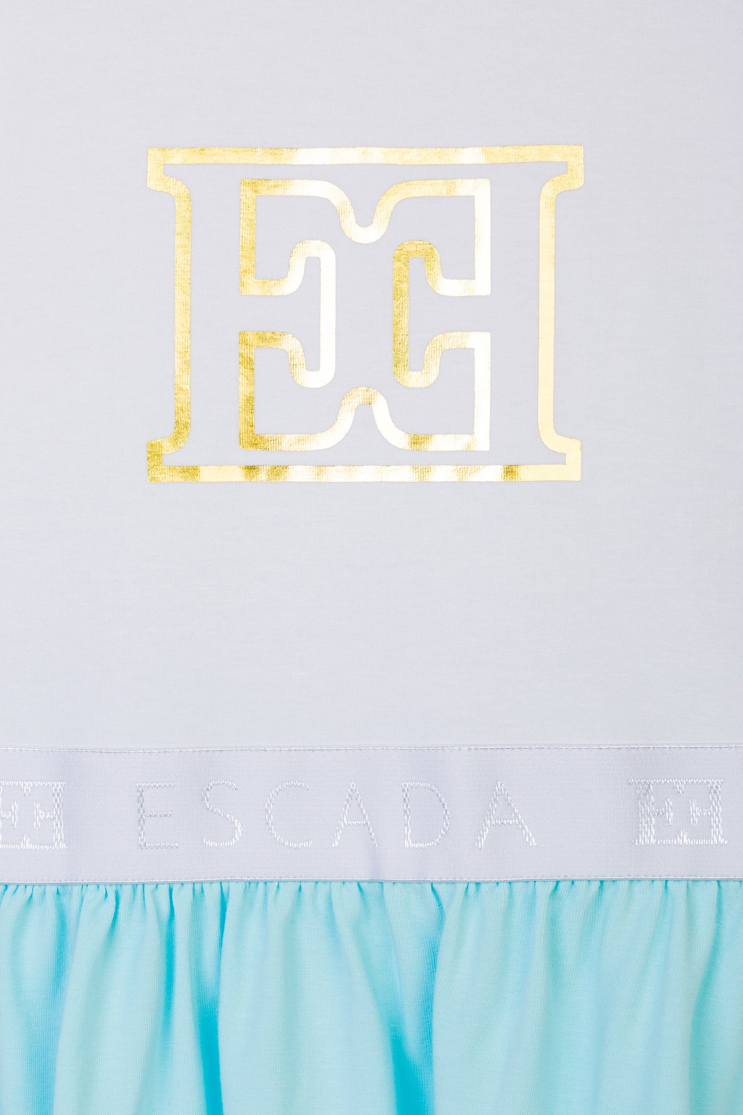 Girls Logo Print Dress in White