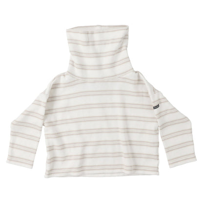 儿童白色条纹棉T恤