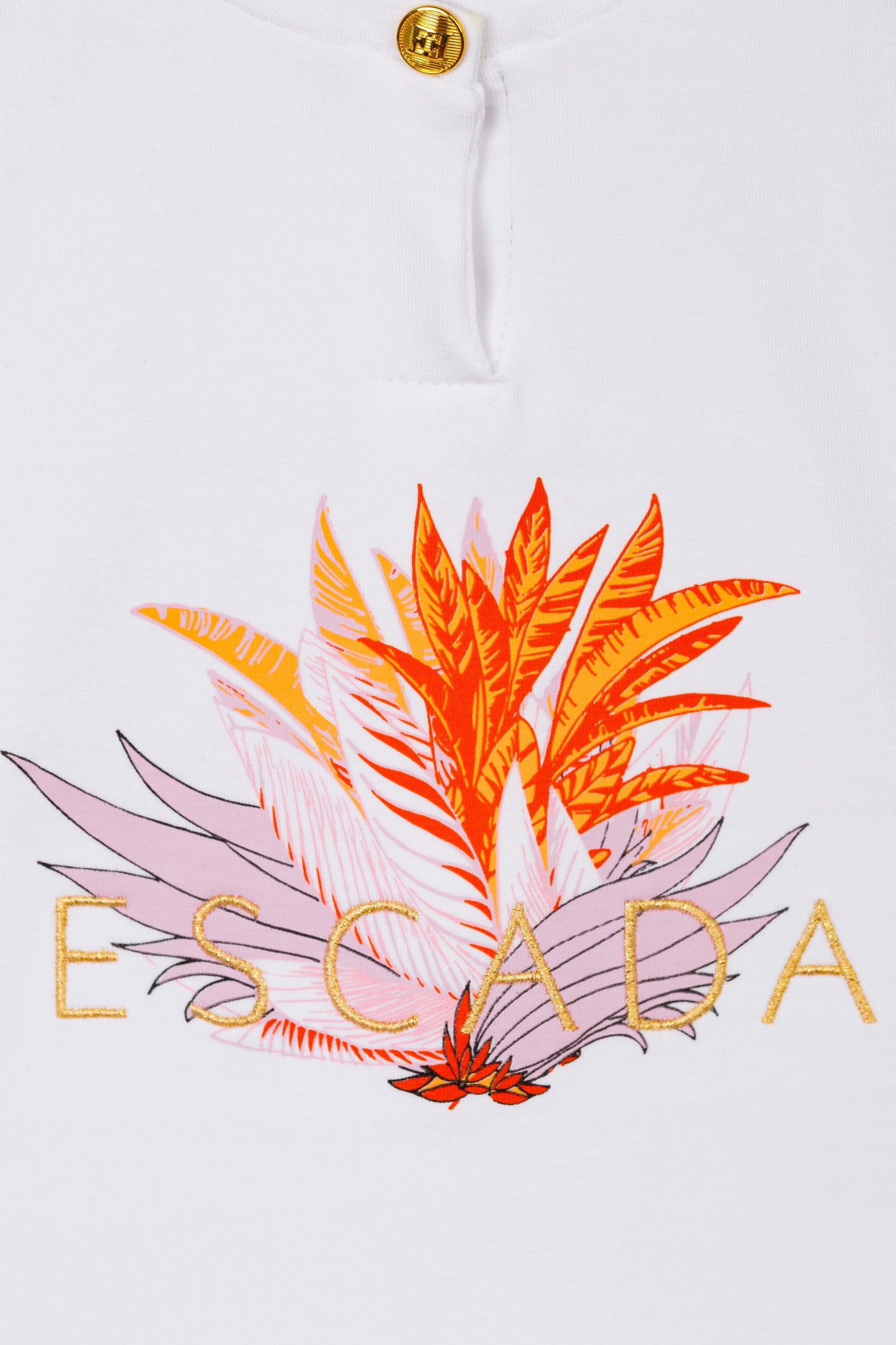 Baby Girls Embroidered Logo T-Shirt in White
