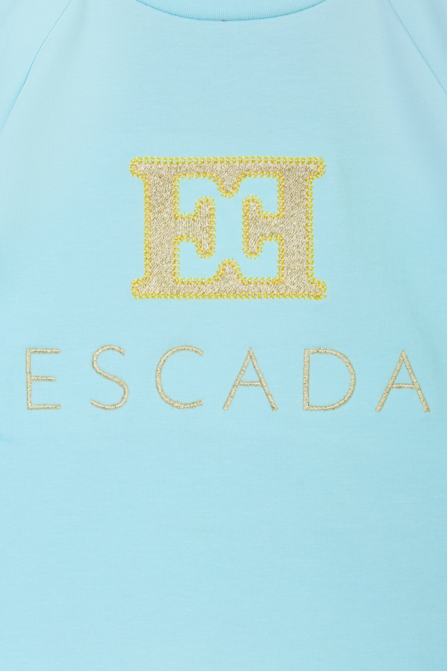 Baby Girls Embroidered Logo T-Shirt in Blue
