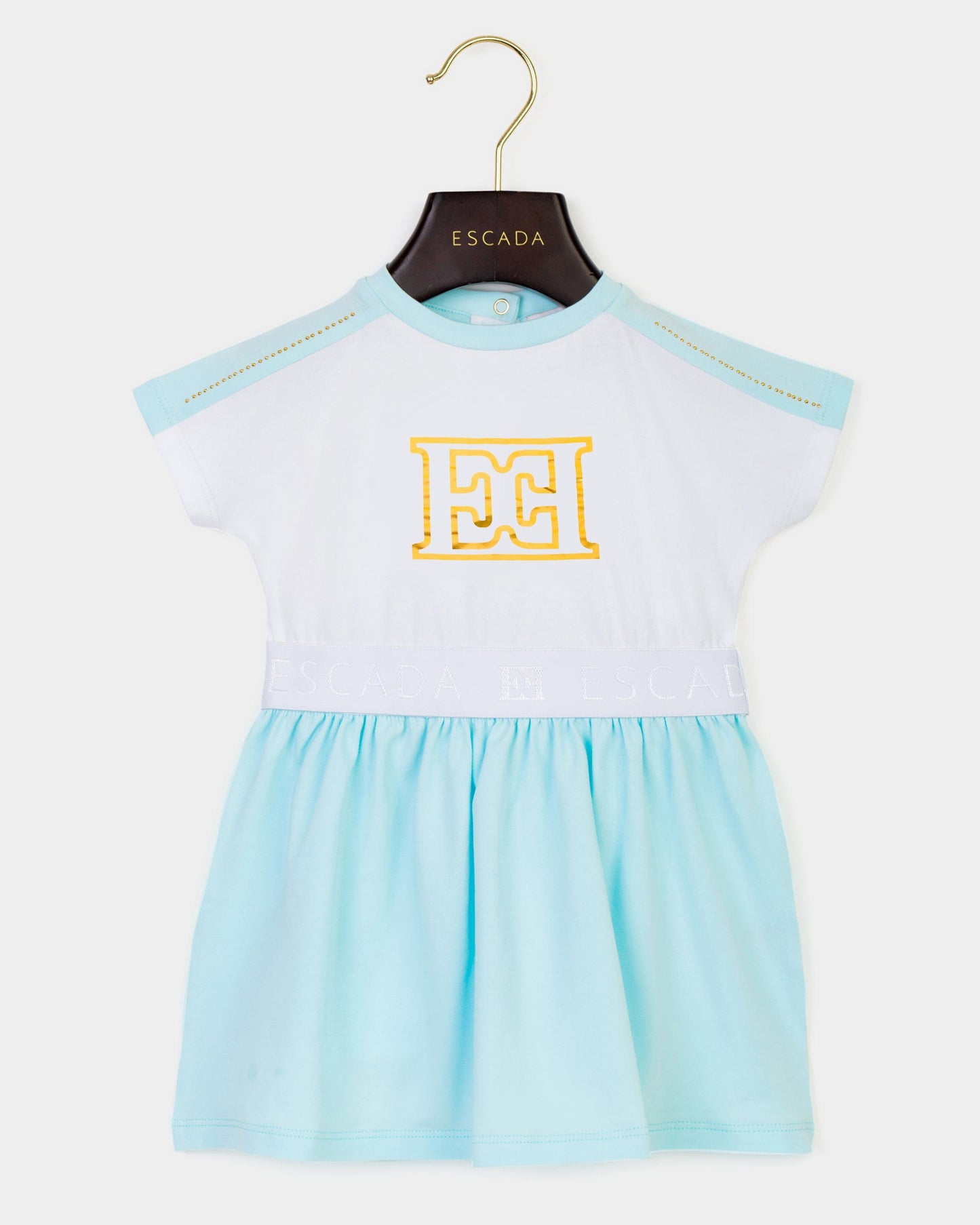 Baby Girls Logo Dress in White