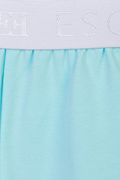 Baby Girls Embroidered Logo Shorts in Blue