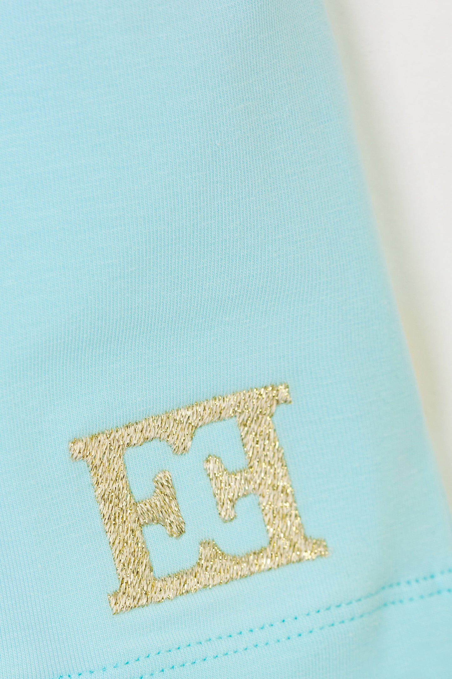 Baby Girls Embroidered Logo Shorts in Blue