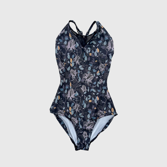 女士黑色印花芭蕾舞连体衣(DA5122LP/Black/Magnolia)
