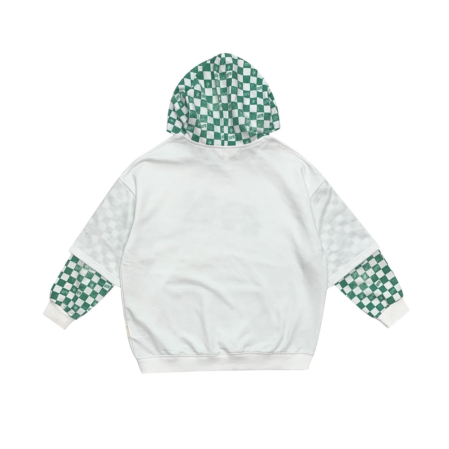 儿童绿色格子卫衣