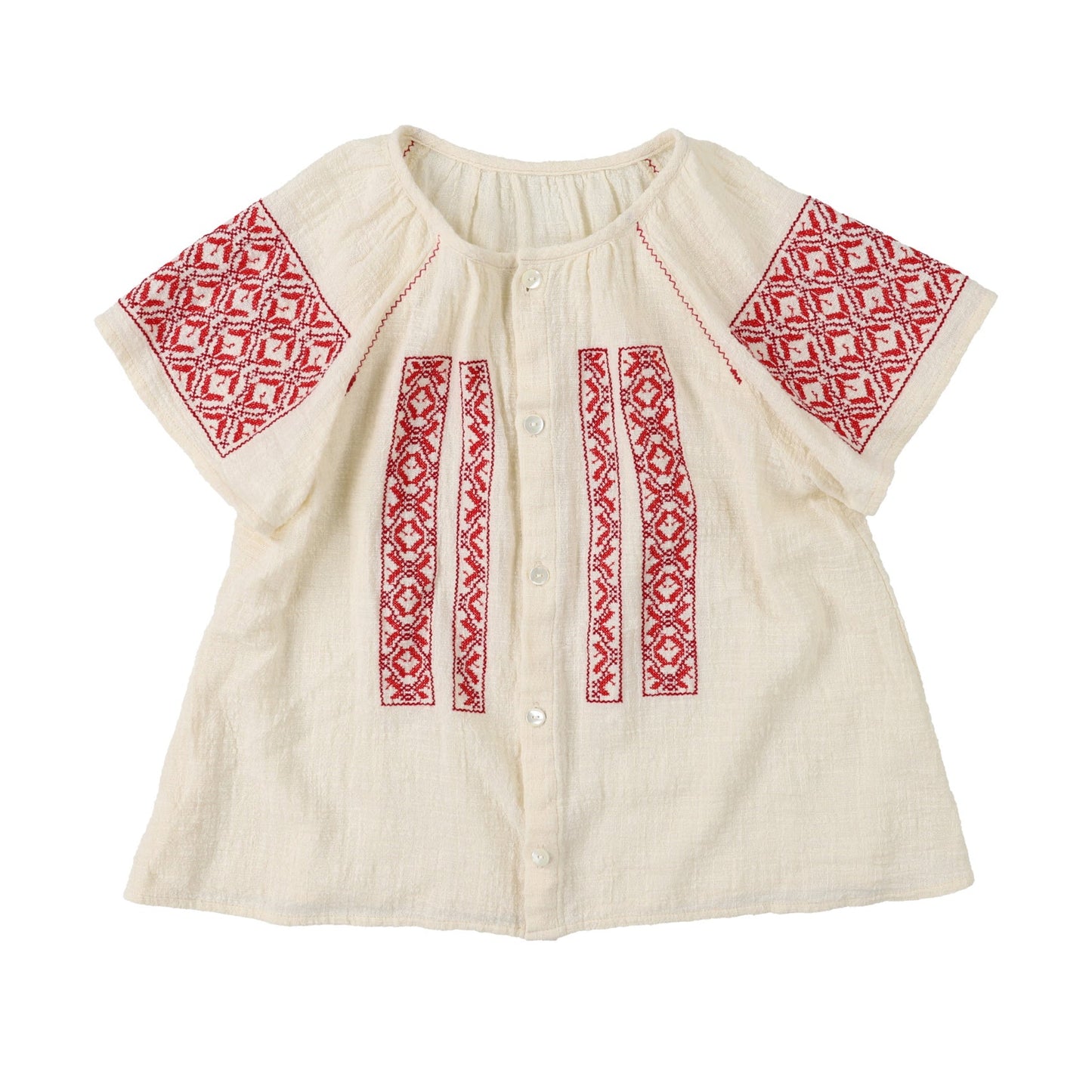 女童白色薄纱衬衫