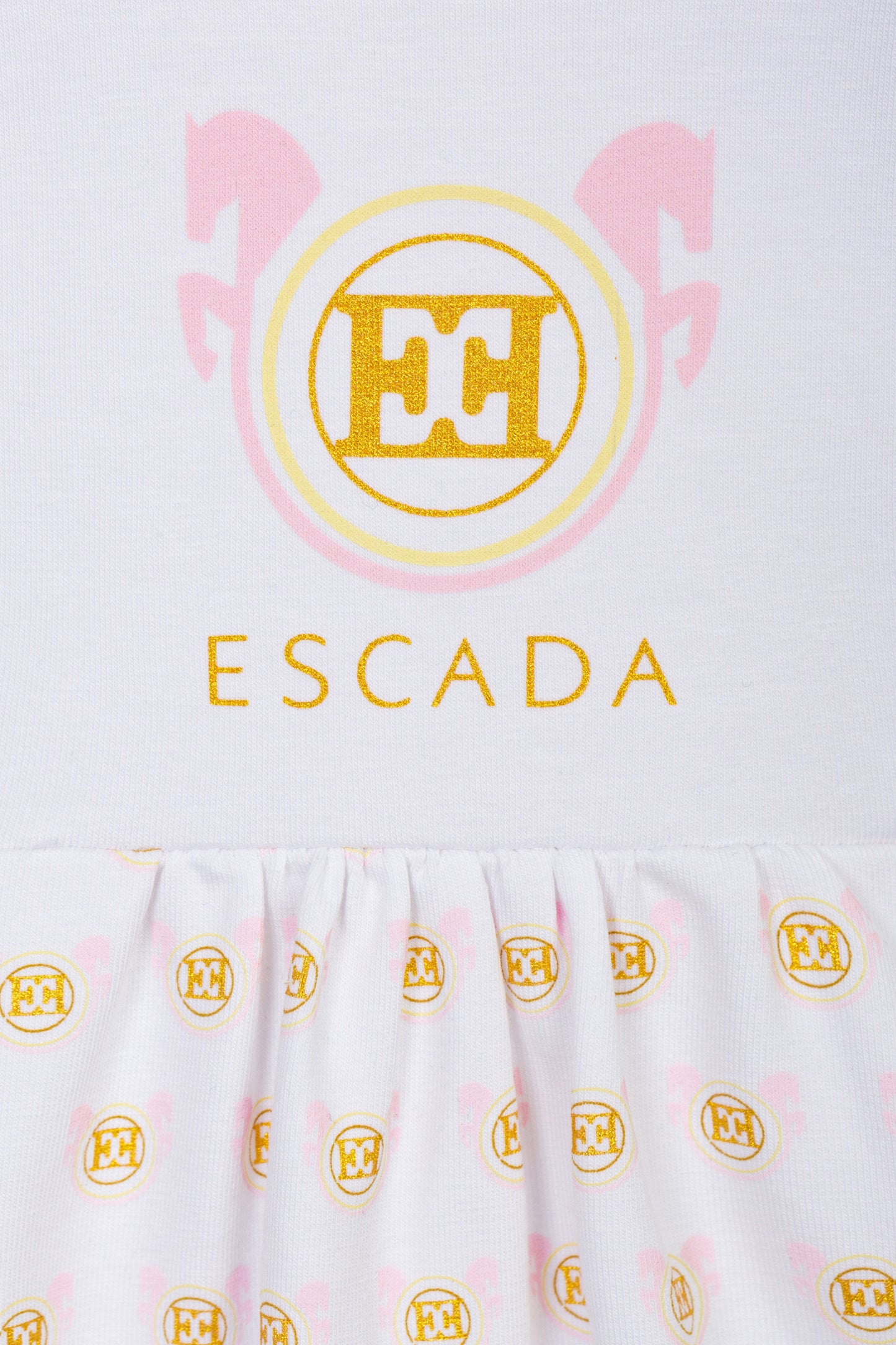 Baby Girls Logo Romper in White