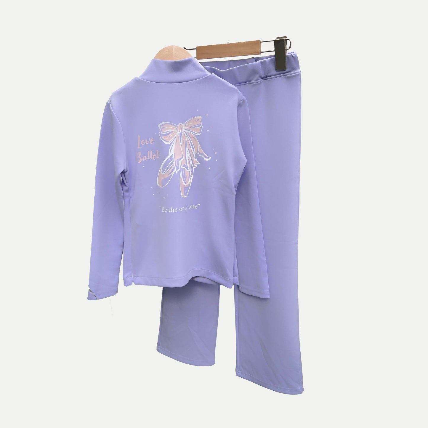 女童薰衣草芭蕾舞套装(op200-B3-Back&Chest/Lavender)
