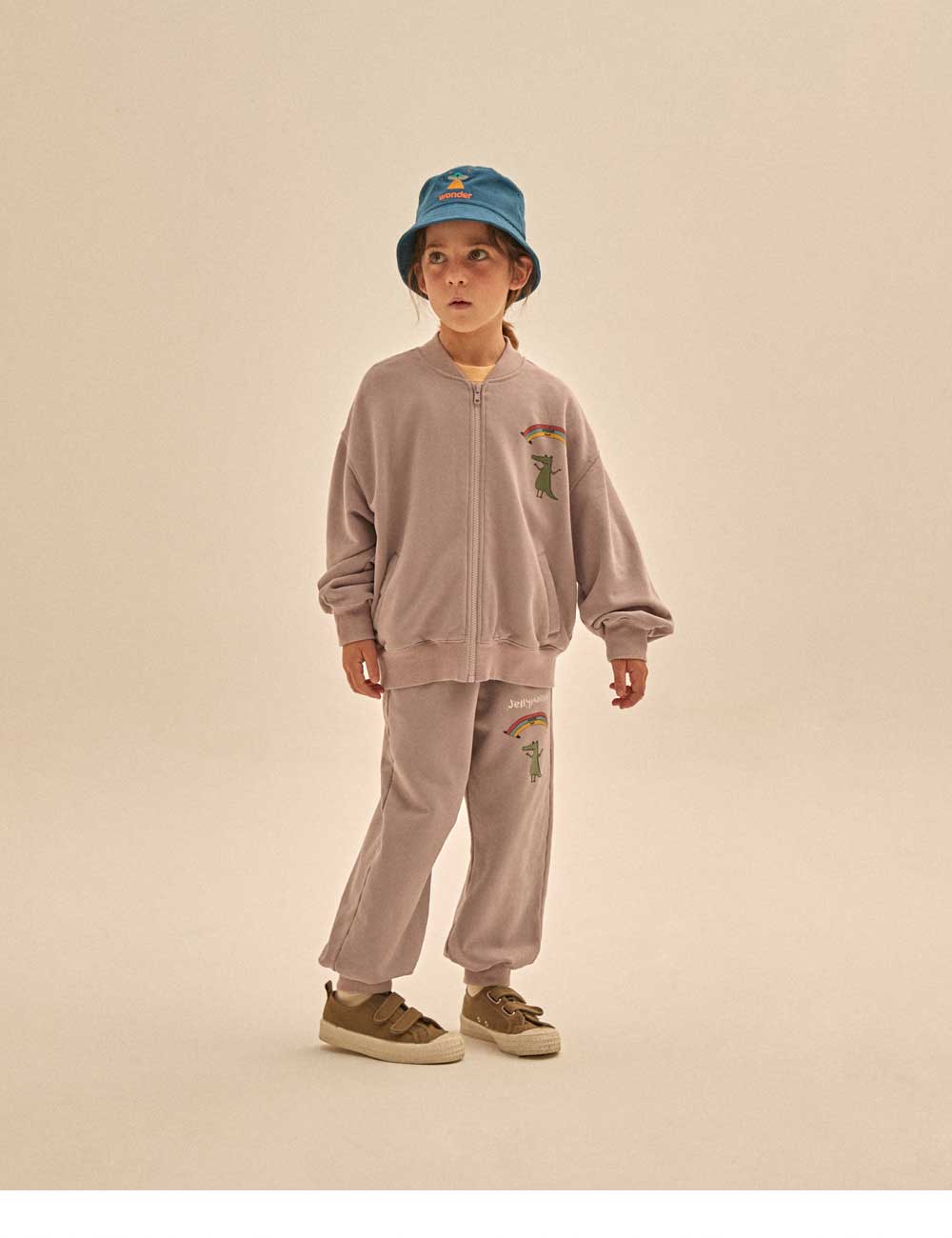 儿童紫色棉长裤