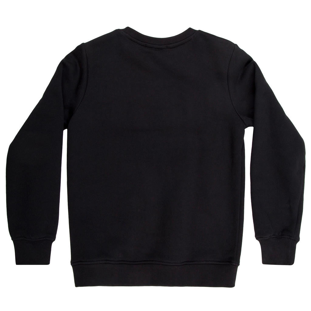Girls Black Patch Brand Cotton Sweatshirt
