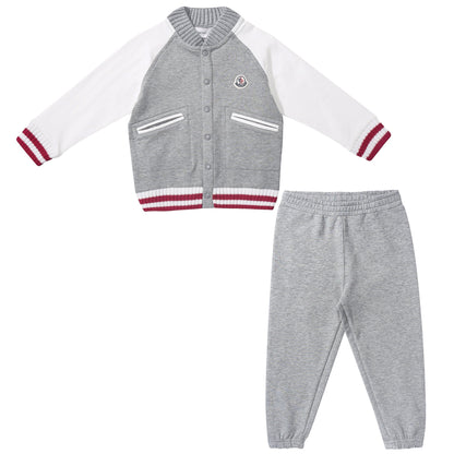 Baby Grey Cotton  Jersey Tracksuit