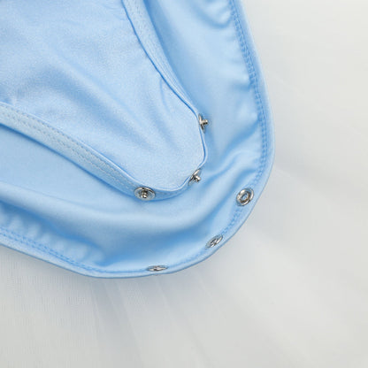 女童蓝色芭蕾舞连体衣