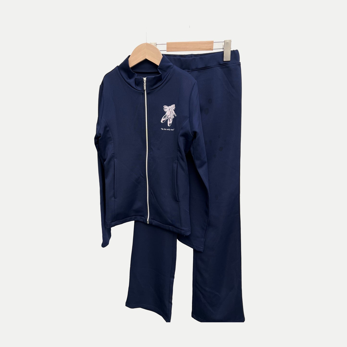 女童藏青色芭蕾舞套装(op200-B3-Back&Chest/Navy)