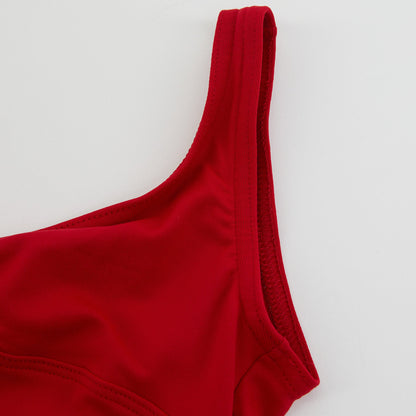 女童红色芭蕾舞连体衣