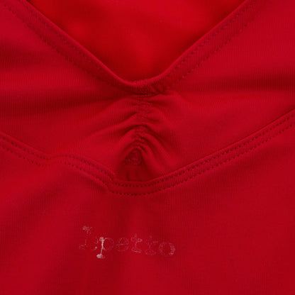 女童红色芭蕾舞连体衣