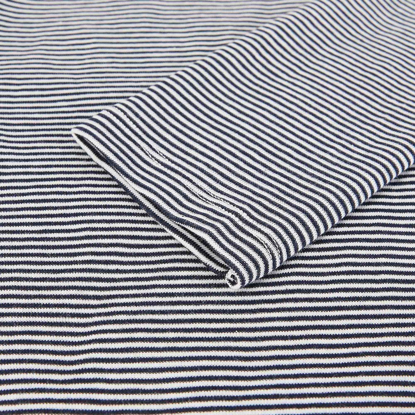 女士黑色条纹棉T恤