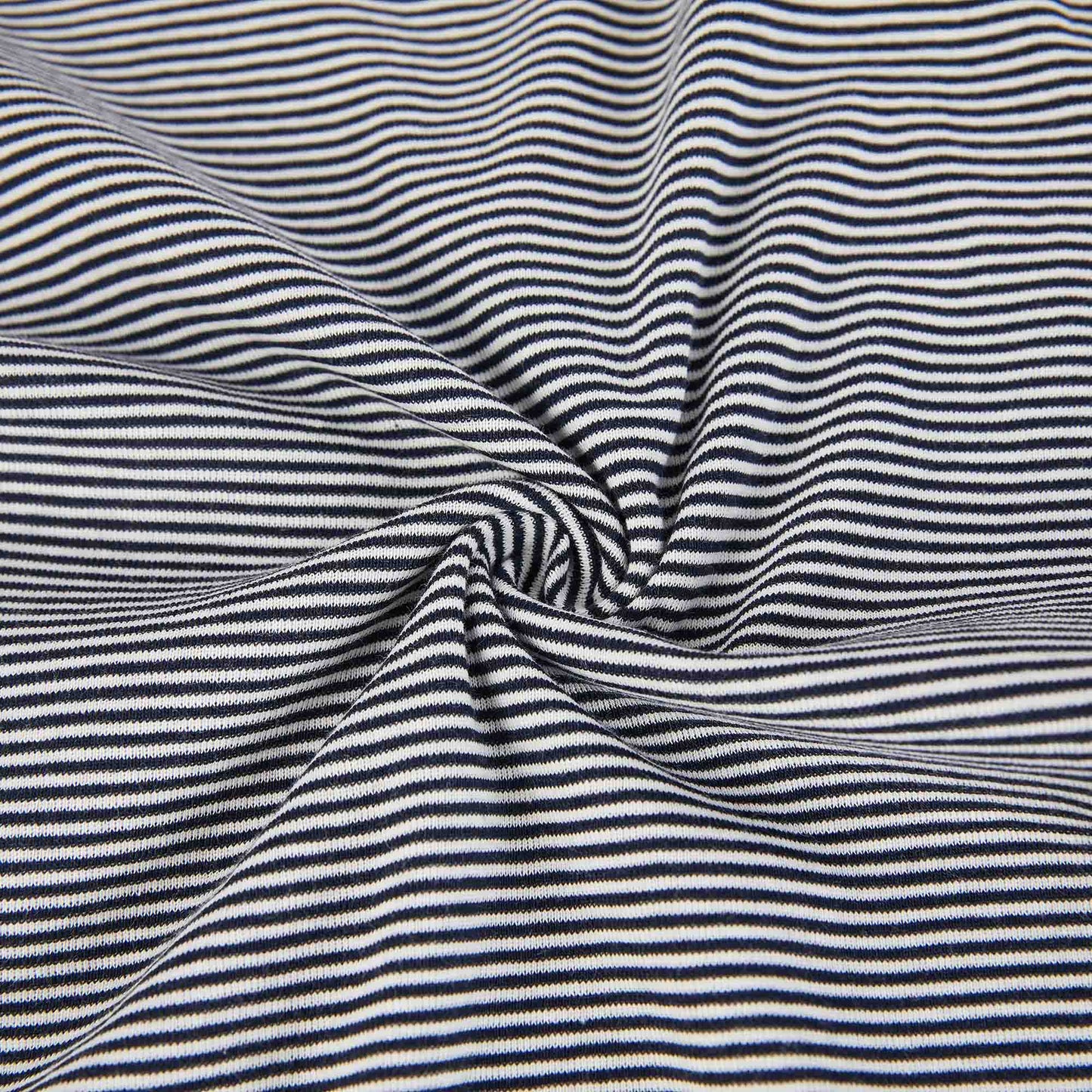 女士黑色条纹棉T恤