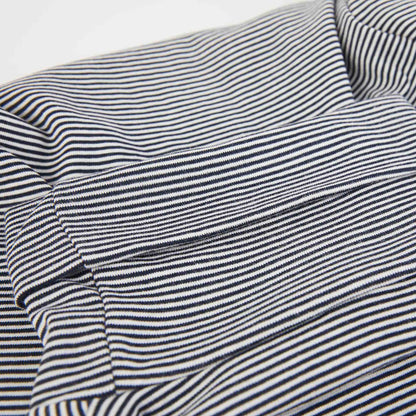 女士黑色条纹棉T恤