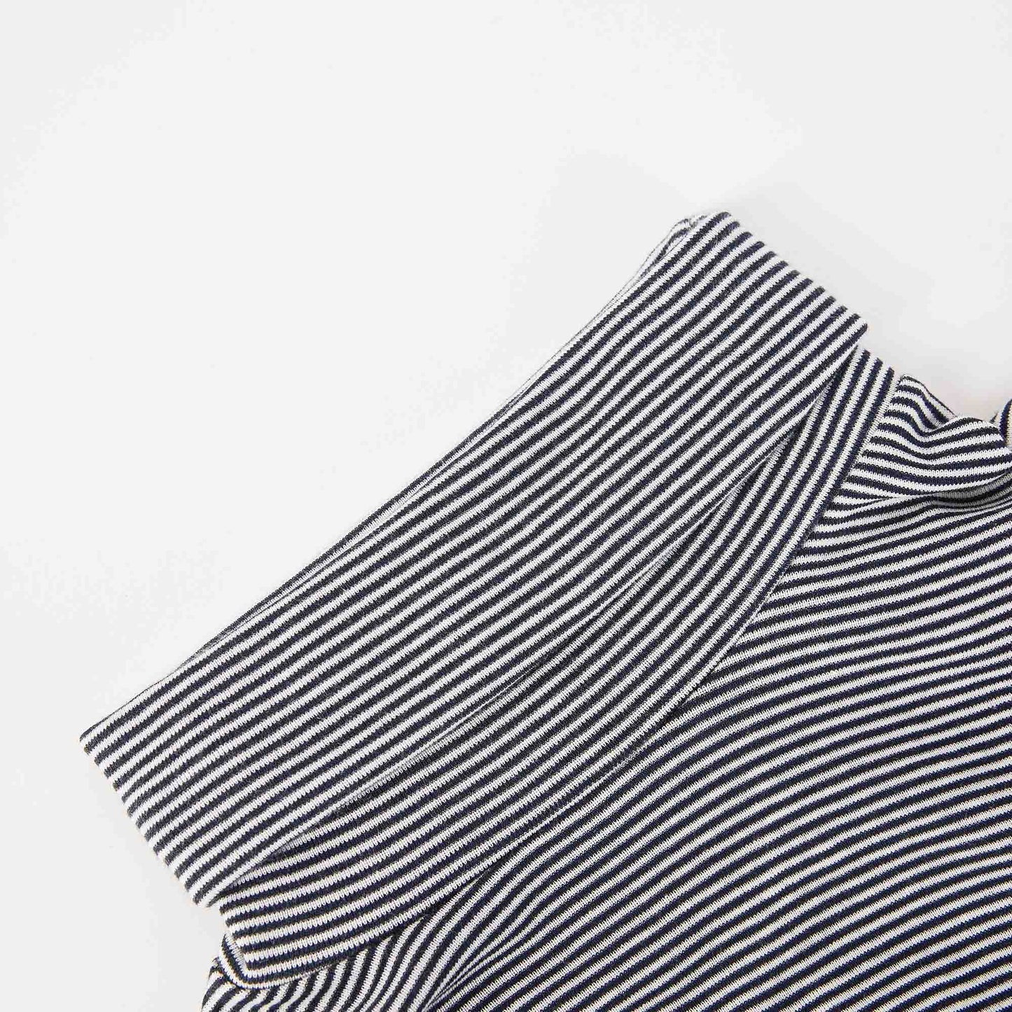 女士黑色条纹棉T恤