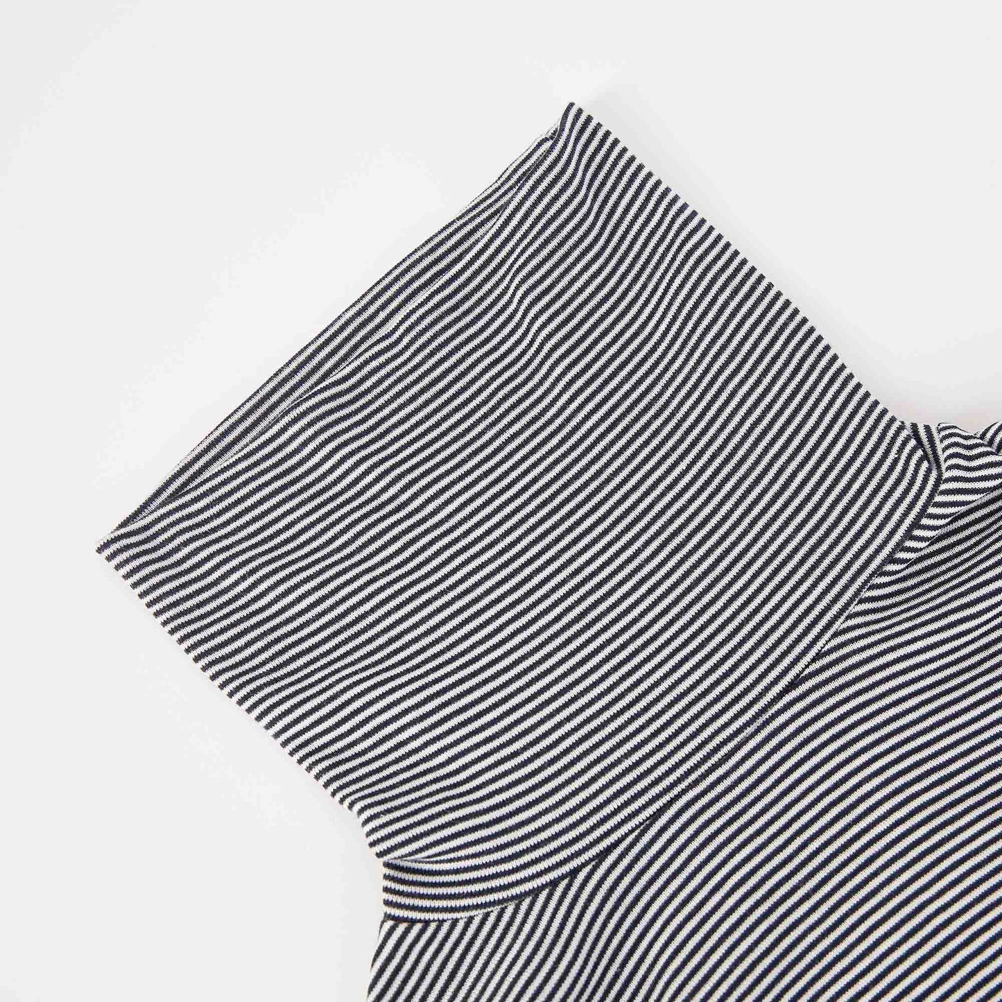 女士黑色条纹棉T恤