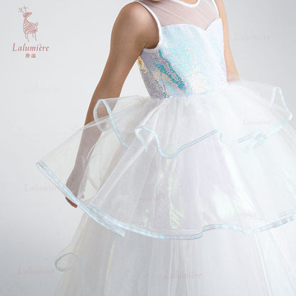 女童幻彩人鱼公主礼服裙