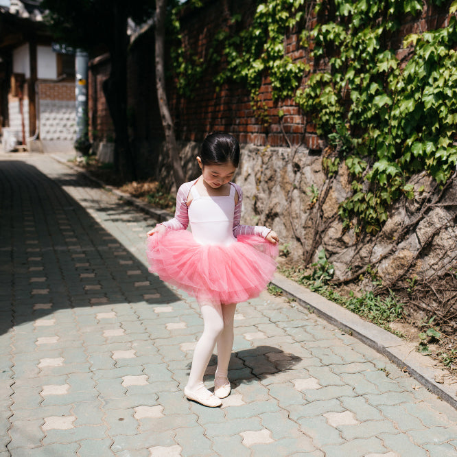 女童粉色芭蕾舞连体衣