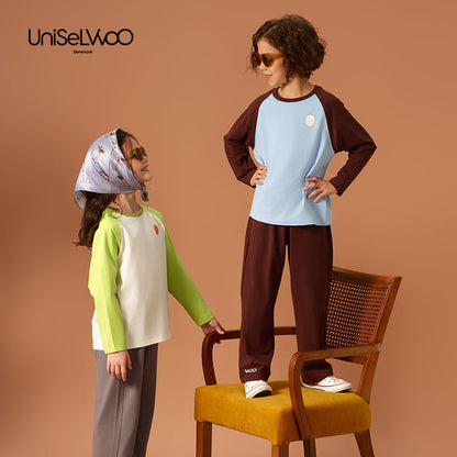 亲子款棕色噗噗棉长裤