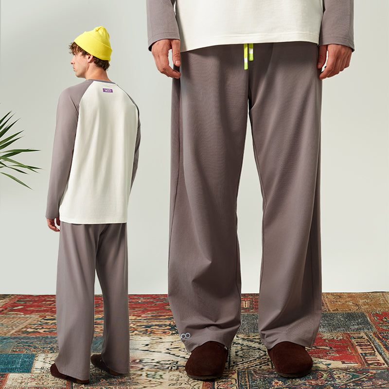 亲子款灰色噗噗棉长裤