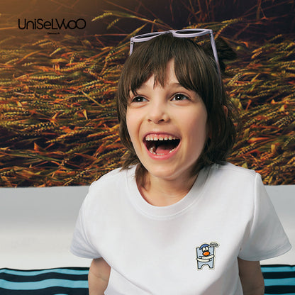 亲子款白色三防短袖T恤