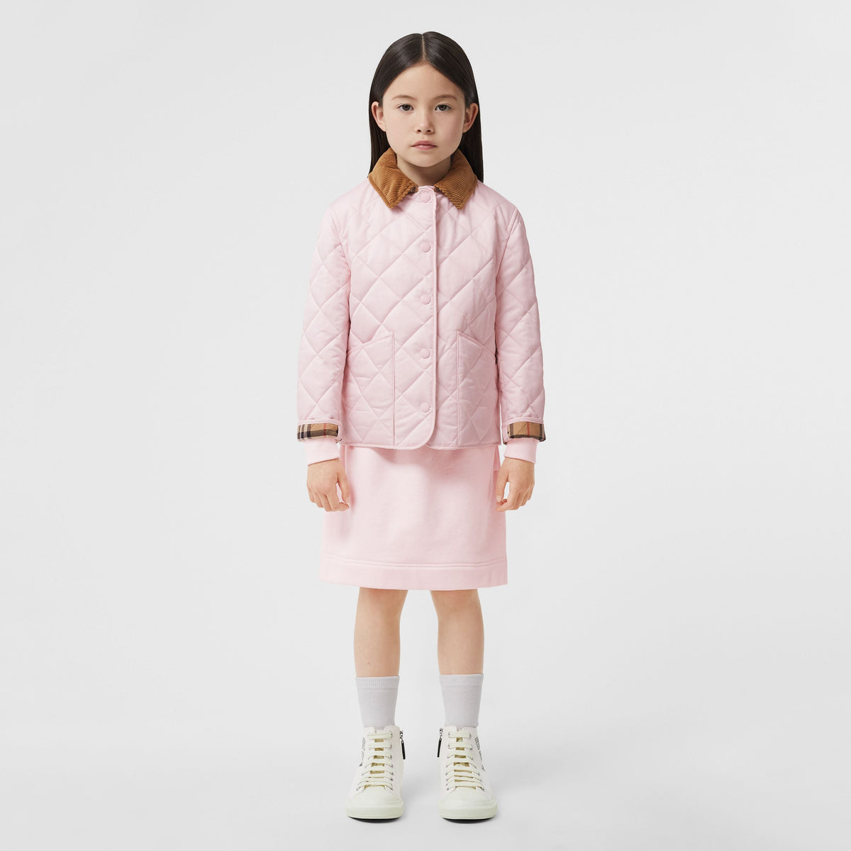 女童粉色棉服