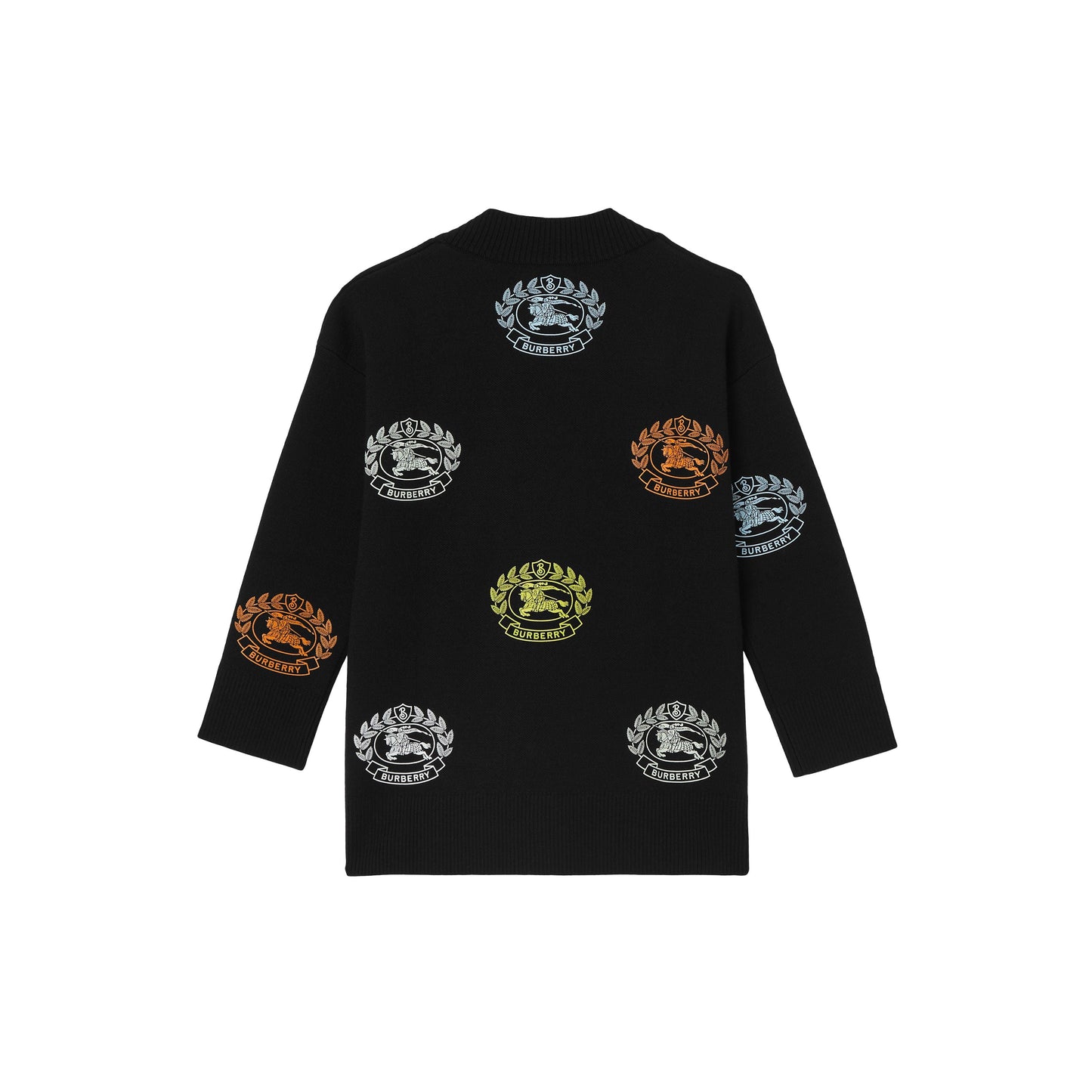 女童黑色Logo羊毛开衫