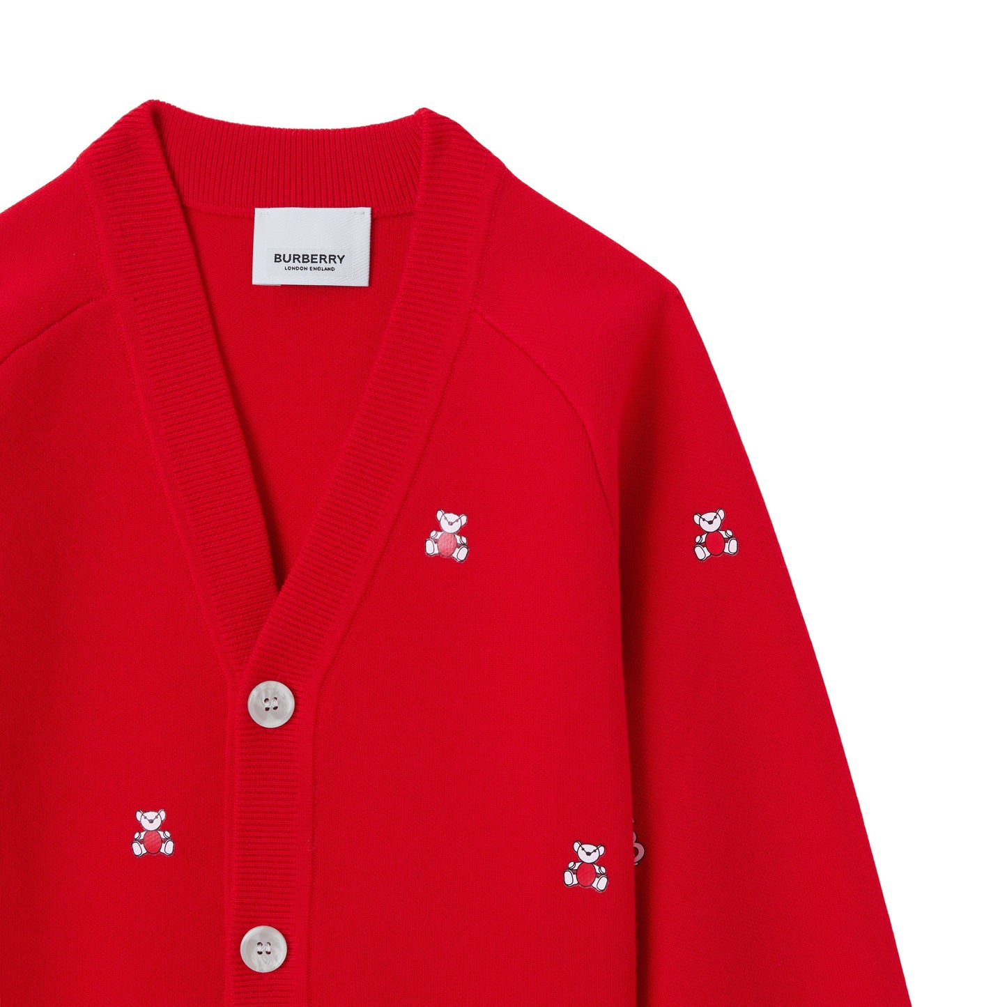 女童红色羊毛开衫